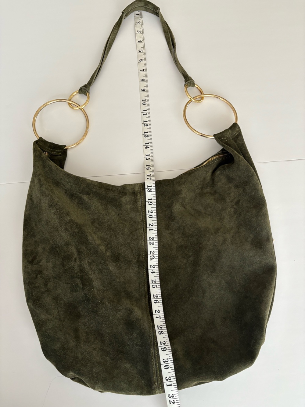 Marlon Emerald Suede Shoulder/ Crossbody Bag - Picture 8 of 10